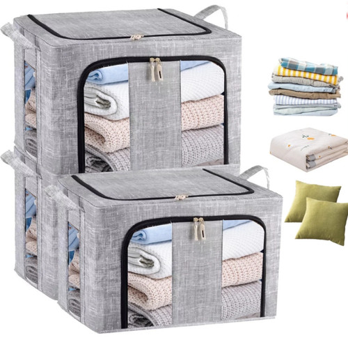 3pcs 66l folding storage box - 3pcs,