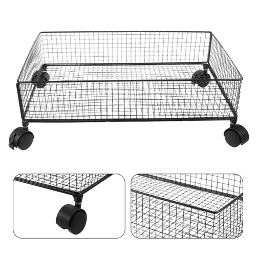 Black wheeled underbed storage - underbed,