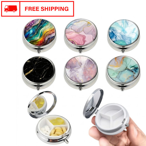Metal pill box - pill,