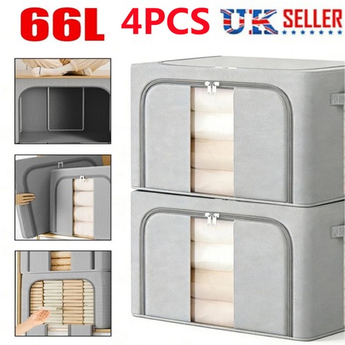 4pcs 66l folding storage box - 4pcs,