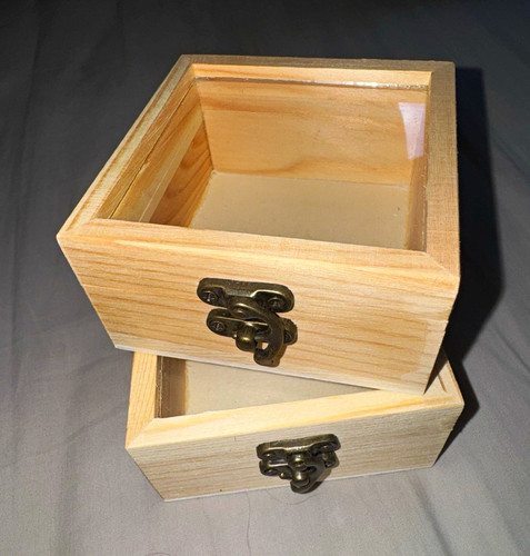 Square beige wooden storage - square,
