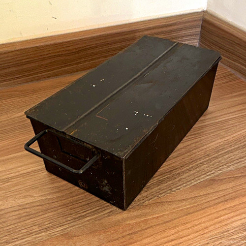 Black metal storage - metal,