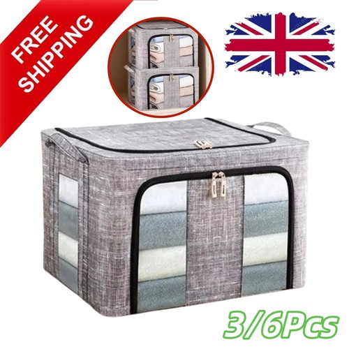 6pcs 66l folding storage - 66l,