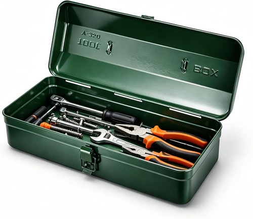 Lockable metal tool box - metal, 14