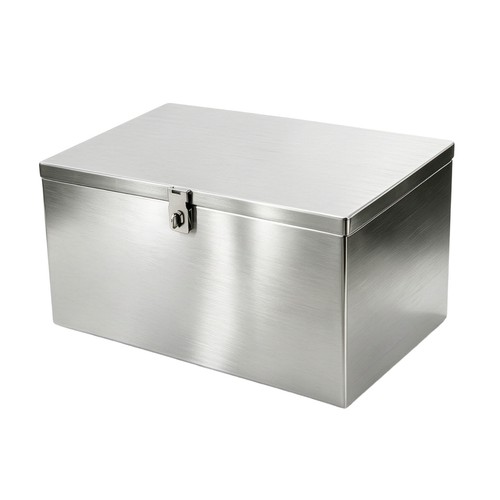 Stainless metal box - with, lid