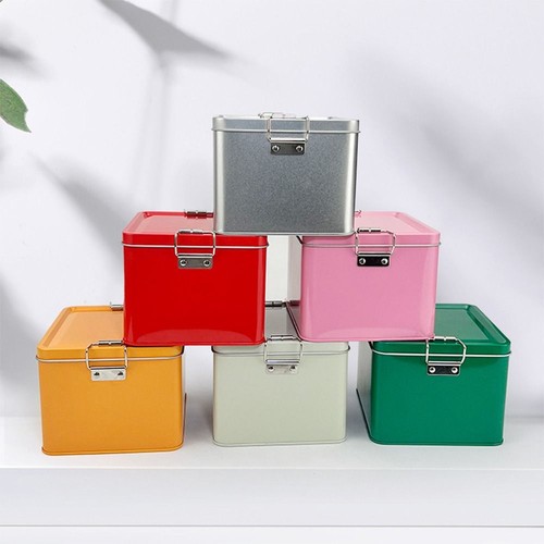 Multicolor metal storage box - storage,