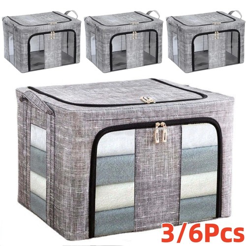 6pcs 66l folding storage box - 3/6pcs,