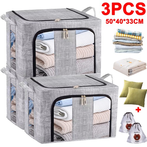 3pcs 66l folding storage - 66l,
