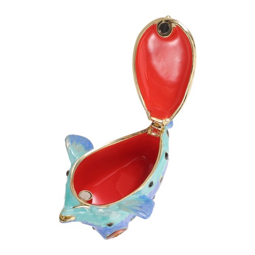 Compact blue alloy jewelry - jewelry, box