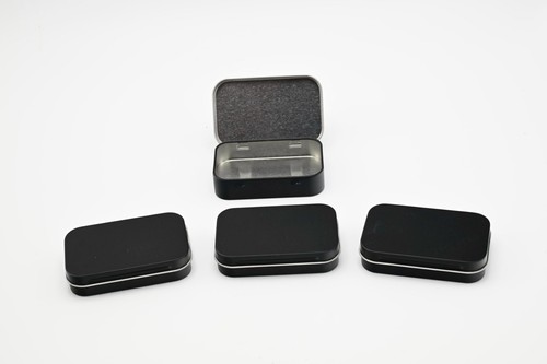 Pack metal rectangular tins - 4,