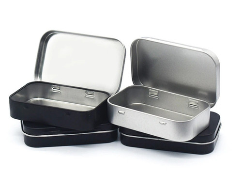 Small metal tin storage - metal,
