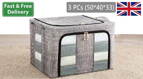 3pcs 66l folding storage - storage, box