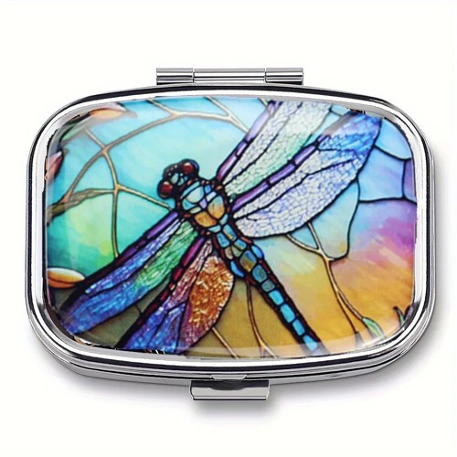 Small metal pill box travel - pill,