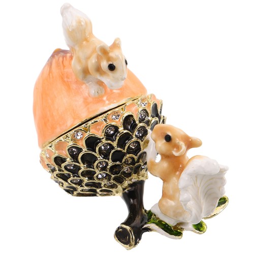 Squirrel figurine jewelry - squirrel, box